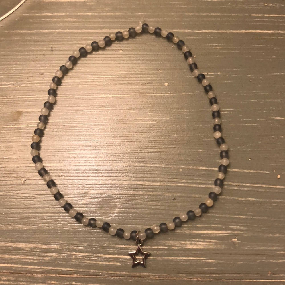 Blueish grayish star charm necklace! Brand new!